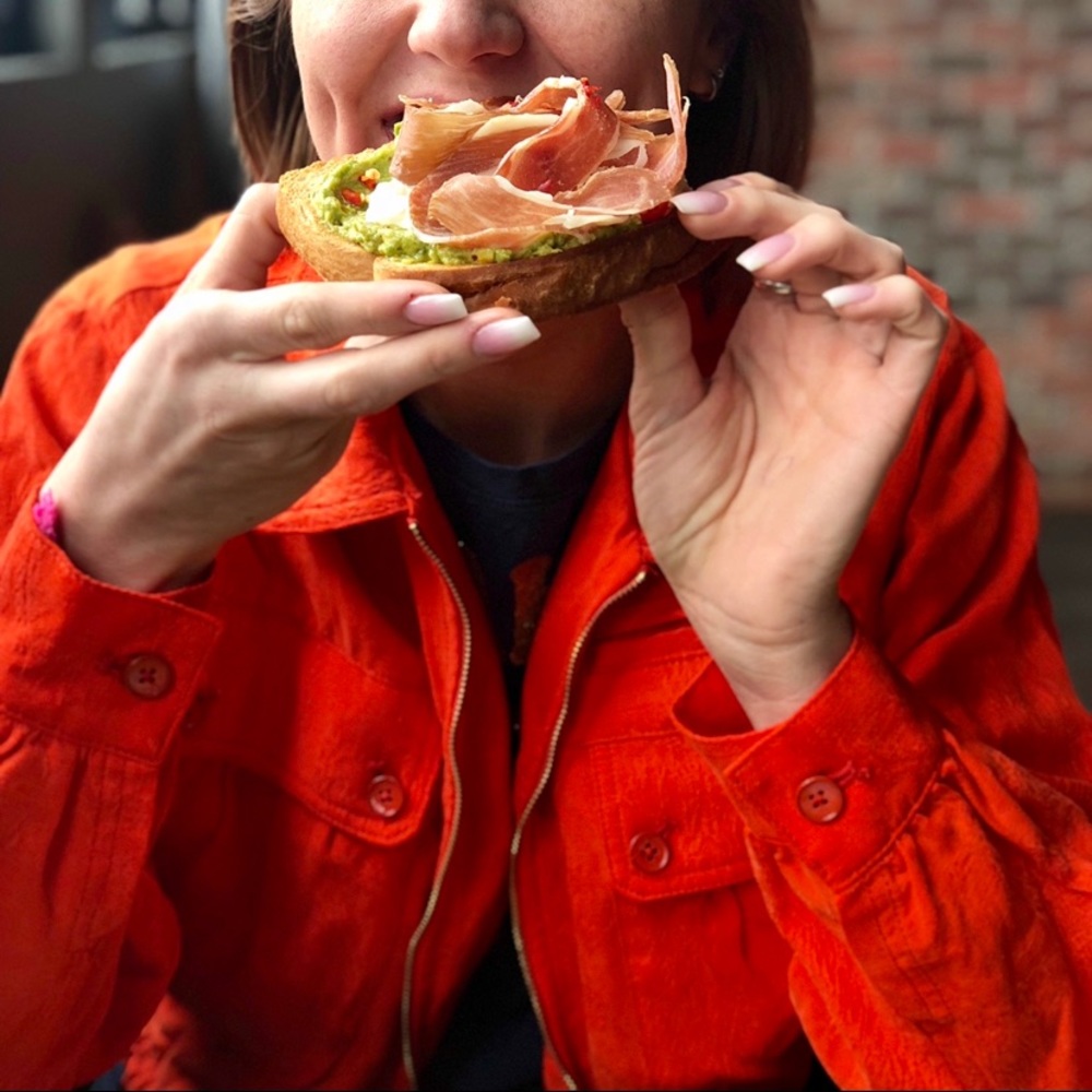 Cropped orange jacket from Anthropologie 😍